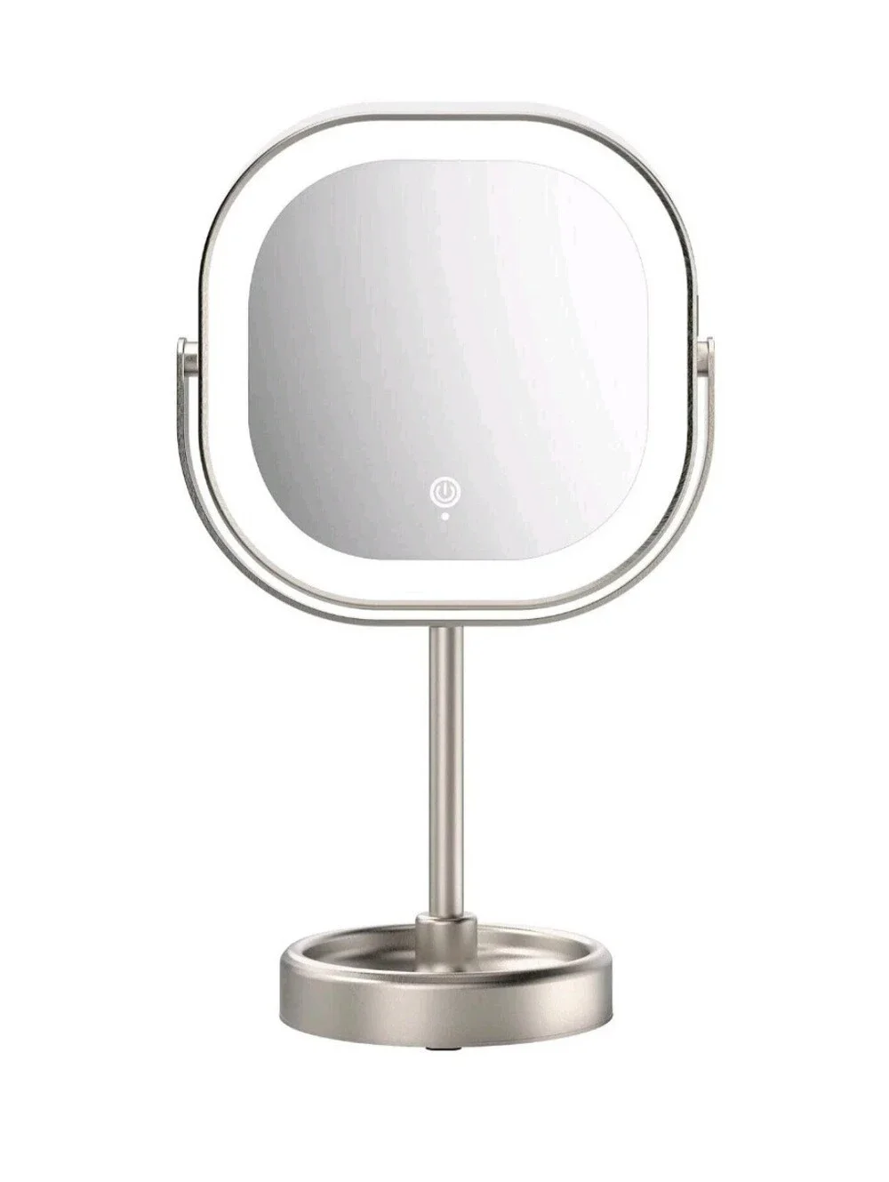 Conair LED Lighted Vanity Mirror 1x/10x Magnification Satin Nickel Open Box